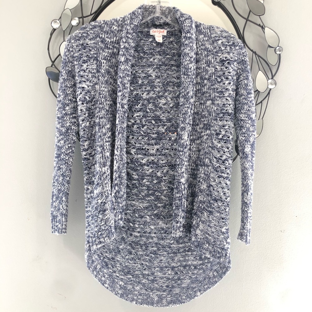 CAT & JACK Kids Open Weave Marled Cardigan